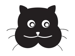 Ilustração com a cabeça de um gato