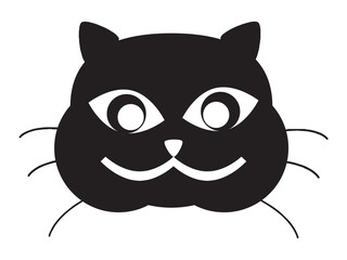 Ilustração com a cabeça de um gato