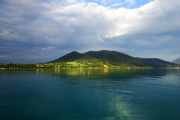 Fototapeta premium thunderstorm mood at the tegernsee
