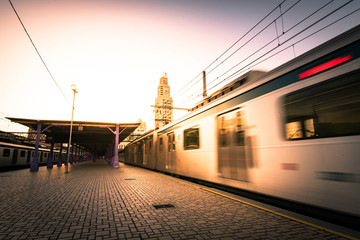 Passenger Train Departing the Central Railway Station