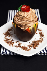 Chocolate mousse cup 