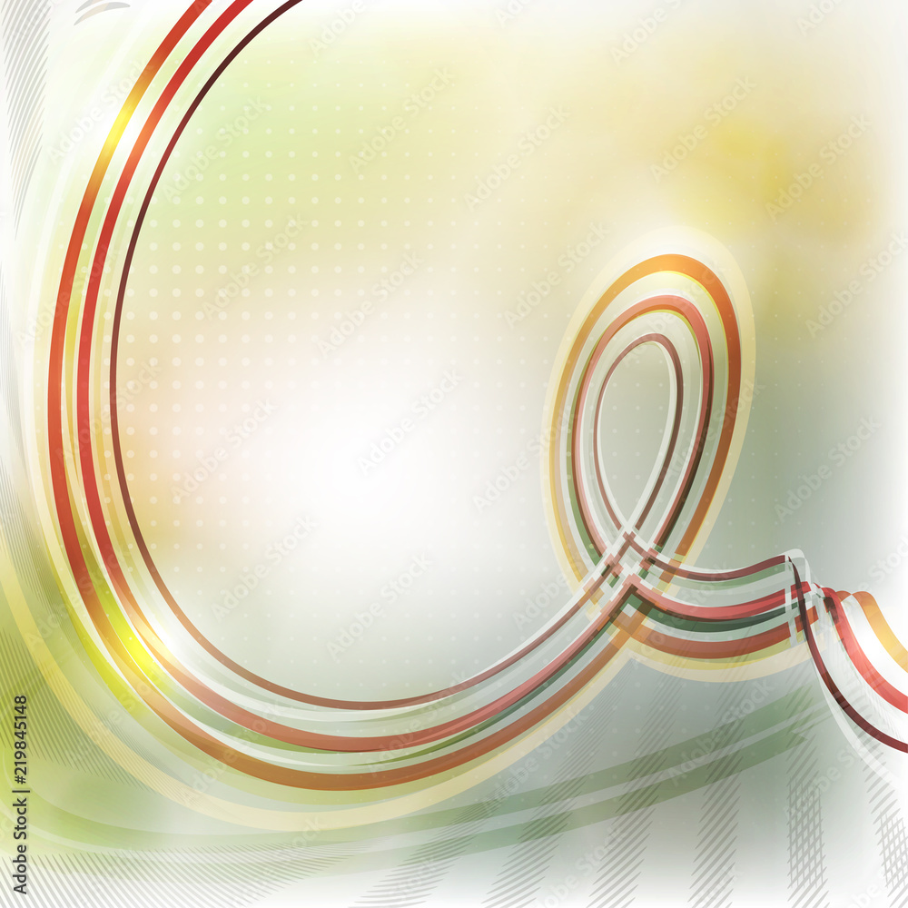 Poster Abstract light background with curl. Vector