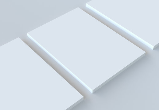 A4 paper stack mockup. 3d rendering.