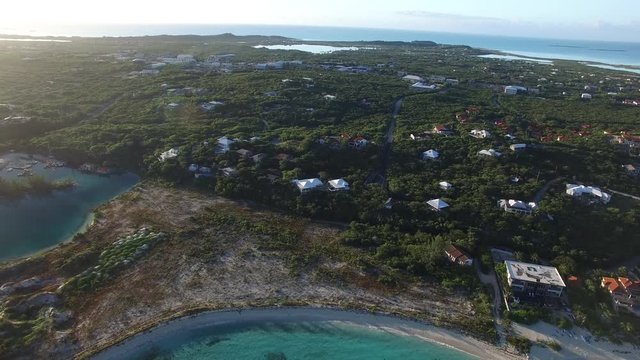 Aerial, Turks and Caicos landscape