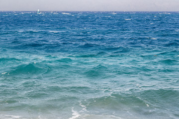 Dahab city seaside. egyptian resort of Sinai Peninsula. Summer holidays on The Red Sea.
