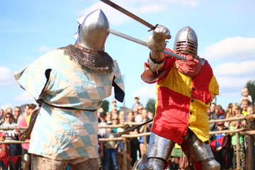 knightly duel. fight of meadle age battle
