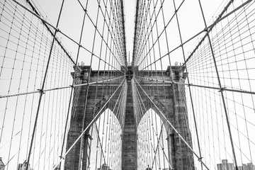 Brooklyn bridge in New York city NYC