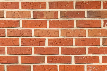 Obraz premium textured wall of brick with ornament