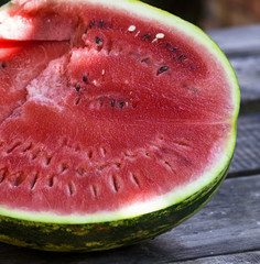 half red ripe watermelon