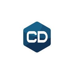 Fototapeta premium Initial Letter CD Logo Template Design