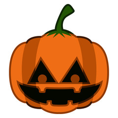 Isolated halloween jack-o-lantern icon
