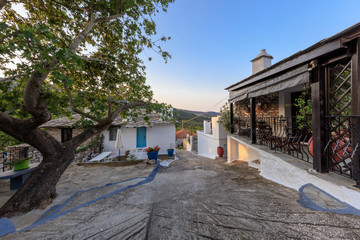 Old stone house in the village of Theologos. Thassos island, Greece