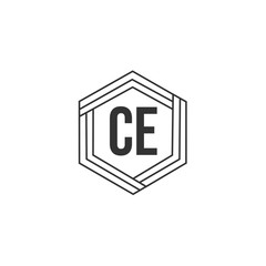 Initial Letter CE Logo Template Design