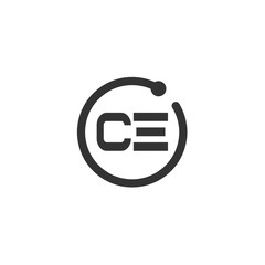 Initial Letter CE Logo Template Design