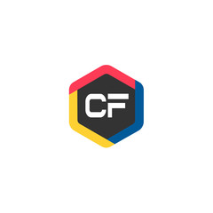 Initial Letter CF Logo Template Design