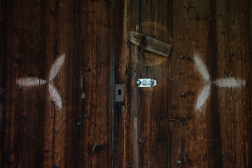 Sfondo tavole di legno di una baita