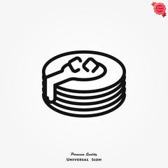Breakfast icon vector