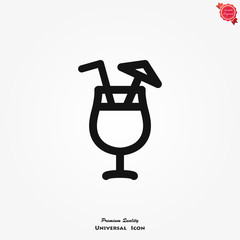Cocktail icon vector
