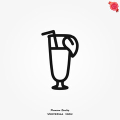 Cocktail icon vector