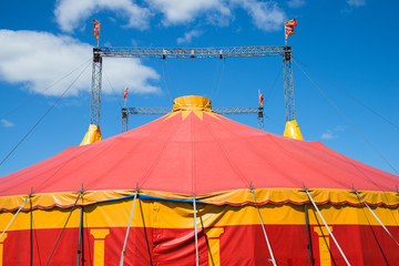 Red circus tent