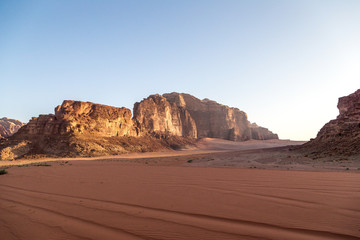 Fototapeta na wymiar Khazali Canyon, Wadi Rum desert, Jordan