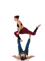 Obraz premium Portrait of young couple moving in new home. Young couple