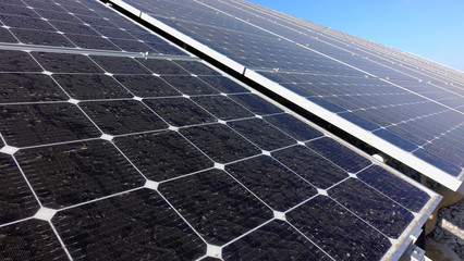 Dirty and dusty solar panels