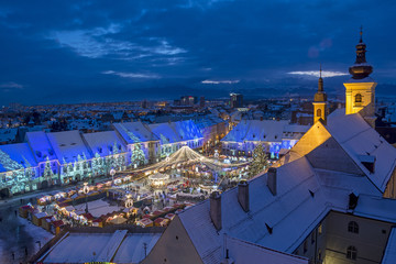 Christmas market in Sibiu, Romania