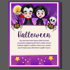 happy halloween theme poster dracula