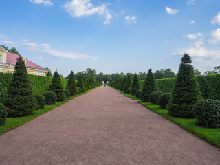 Ancient Park in Oranienbaum. Russia. August 2018.
