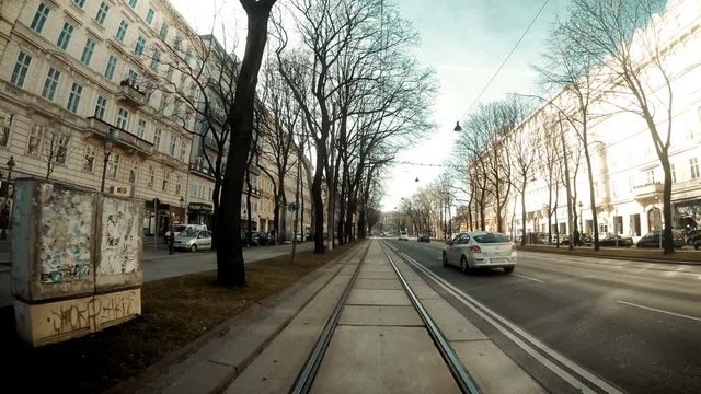 4K Time Lapse footage of a train on its route