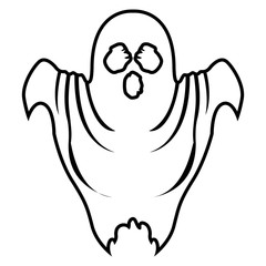 Isolated halloween ghost icon