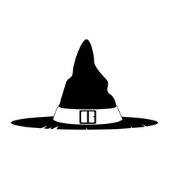 Isolated halloween witch hat icon