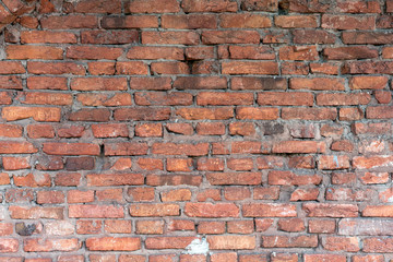 old red brick wall texture background
