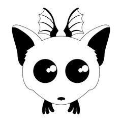 Abstract cute bat icon