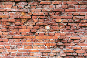 old red brick wall texture background