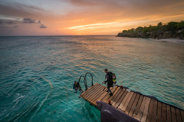   Sunset on a west coast sail  Curacao Views in the caribbean
