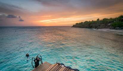   Sunset on a west coast sail  Curacao Views in the caribbean