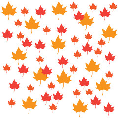 autumn maple leaves background- vector illustration