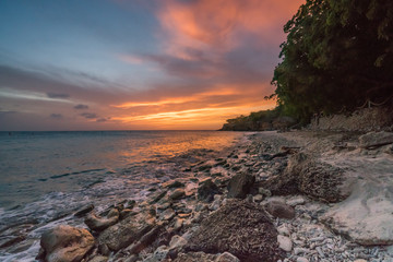   Sunset on a west coast sail  Curacao Views in the caribbean