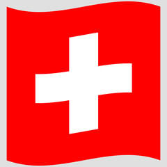switzerland  flag  on gray background vector illustration 