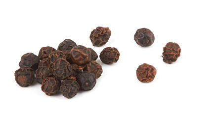 Black pepper on white