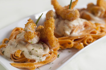 shrimp with noodles