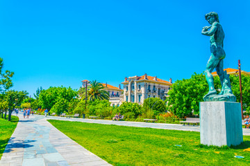 Statue of David in park promenade du paillon in Nice, France © dudlajzov