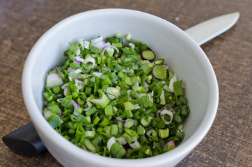 preparing vegetable soup