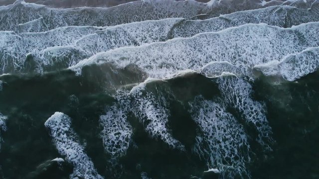Waves on Carolina Beach, overhead aerial
