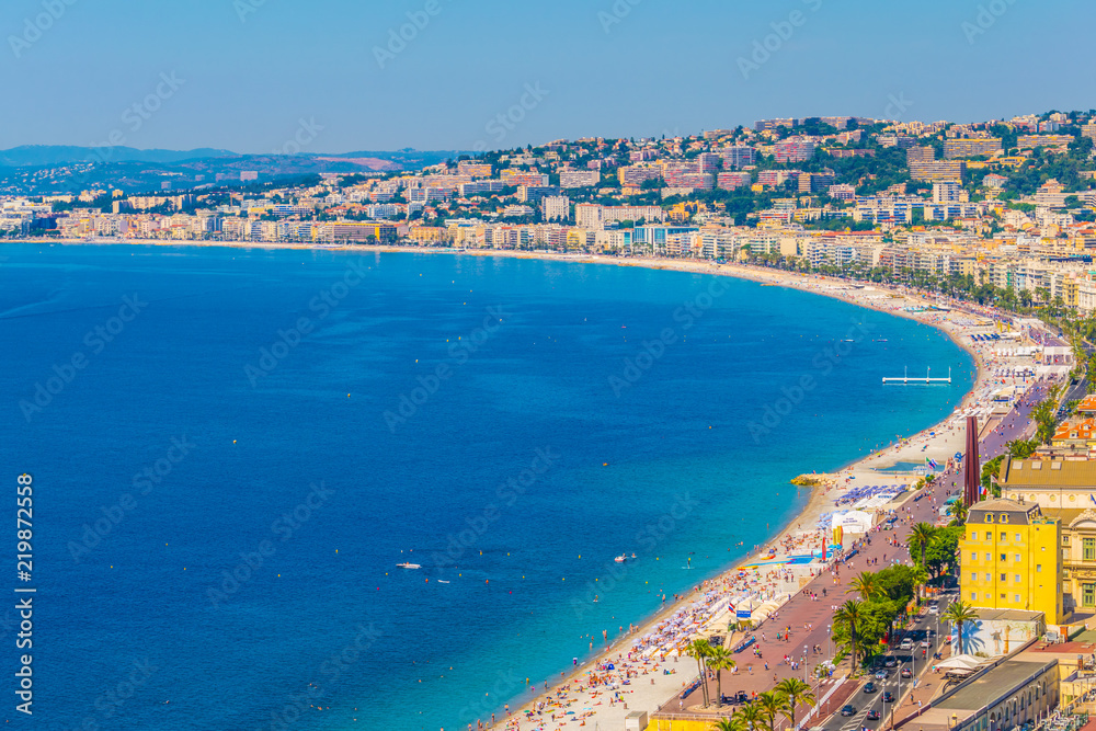 Wall mural seaside of nice, france