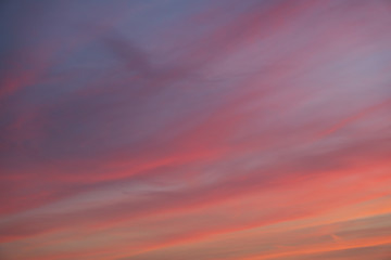 Tokyo,Japan-August 18, 2018: Background of the evening sky and amazing clouds.
