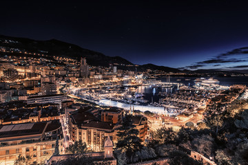 Early morning in Monaco harbor