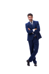 Young businessman isolated on whie background 